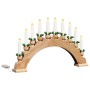 Arco de Velas de Navidad con 10 Velas LED 3 pcs Marrón