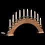 Arco de Velas de Navidad con 10 Velas LED 3 pcs Marrón