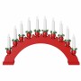Arco de Velas de Navidad con 10 Velas LED Rojo 47 x 5 x 29 cm