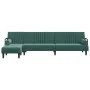 L-förmiges Schlafsofa aus dunkelgrünem Samt, 260 x 140 x 70 cm von vidaXL, Sofas - Ref: Foro24-3157244, Preis: 414,91 €, Raba...