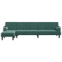 L-förmiges Schlafsofa aus dunkelgrünem Samt, 260 x 140 x 70 cm von vidaXL, Sofas - Ref: Foro24-3157244, Preis: 426,05 €, Raba...