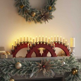 Arco de Velas de Navidad con 10 Velas LED 3 pcs Rojo