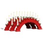 Arco de Velas de Navidad con 10 Velas LED 3 pcs Rojo