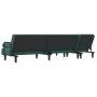 L-förmiges Schlafsofa aus dunkelgrünem Samt, 260 x 140 x 70 cm von vidaXL, Sofas - Ref: Foro24-3157244, Preis: 414,91 €, Raba...