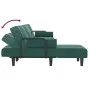 L-förmiges Schlafsofa aus dunkelgrünem Samt, 260 x 140 x 70 cm von vidaXL, Sofas - Ref: Foro24-3157244, Preis: 414,91 €, Raba...