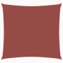 Toldo de vela cuadrado tela Oxford terracota 3,6x3,6 m
