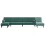 L-förmiges Schlafsofa aus dunkelgrünem Samt, 260 x 140 x 70 cm von vidaXL, Sofas - Ref: Foro24-3157244, Preis: 414,91 €, Raba...