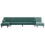 L-förmiges Schlafsofa aus dunkelgrünem Samt, 260 x 140 x 70 cm von vidaXL, Sofas - Ref: Foro24-3157244, Preis: 426,05 €, Raba...