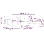 L-förmiges Schlafsofa aus dunkelgrünem Samt, 260 x 140 x 70 cm von vidaXL, Sofas - Ref: Foro24-3157244, Preis: 426,05 €, Raba...