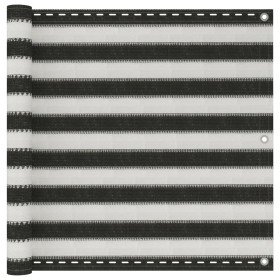 Toldo para balcón HDPE 90x400 cm gris antracita y blanco Toldo para balcón HDPE 90x400 cm gris antracita y blanco