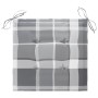Set comedor de jardín plegable 3 piezas madera de teca cojines