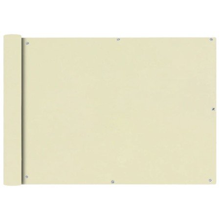 Toldo para balcón tela oxford 75x400 cm crema en Sombrillas | Comprar online en Foro24