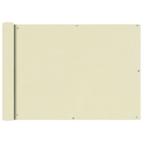 Toldo para balcón tela oxford 75x600 cm crema en Sombrillas | Comprar online en Foro24