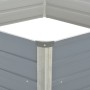 Jardinera elevada 129x129x46 cm acero galvanizado gris en Maceteros y jardineras | Comprar online en Foro24