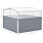 Invernadero 100x100x85 cm acero galvanizado gris en Maceteros y jardineras | Comprar online en Foro24
