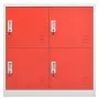 Locker cabinets 5 units of gray and red steel 90x45x92.5 cm by vidaXL, Lockers and storage cabinets - Ref: Foro24-3095229, Pr...
