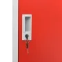 Locker cabinets 5 units of gray and red steel 90x45x92.5 cm by vidaXL, Lockers and storage cabinets - Ref: Foro24-3095229, Pr...