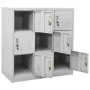 Armarios taquilla 2 uds de acero gris claro 90x45x92,5 cm de vidaXL, Taquillas y armarios de almacenamiento - Ref: Foro24-309...