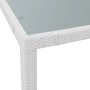 Set de comedor de jardín 5 piezas ratán sintético blanco crema