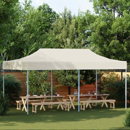 Carpa pleglable Pop-up 3x6 m blanco crema