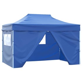 Carpa pleglable Pop-up con 4 paredes 3x4,5 m azul