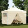 Carpa pleglable Pop-up con 4 paredes 3x4,5 m blanco crema