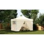 Carpa pleglable Pop-up con 4 paredes 3x4,5 m blanco crema