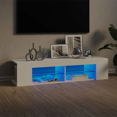 TV-Schrank mit weißen LED-Leuchten 135x39x30 cm von vidaXL, TV-Möbel - Ref: Foro24-804229, Preis: 76,13 €, Rabatt: %