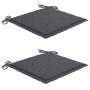 Set comedor de jardín plegable 3 piezas madera de teca cojines