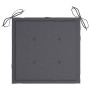 Set comedor de jardín plegable 3 piezas madera de teca cojines