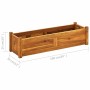 Arriate de madera de acacia 100x30x25 cm en Maceteros y jardineras | Comprar online en Foro24