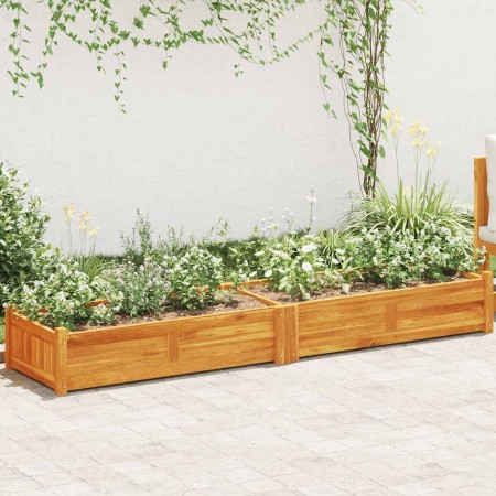 Arriate de madera de acacia 200x50x25 cm en Maceteros y jardineras | Comprar online en Foro24
