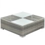 Set de muebles de jardín 6 pzas y cojines ratán sintético gris