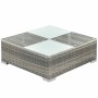 Set de muebles de jardín 8 pzas y cojines ratán sintético gris