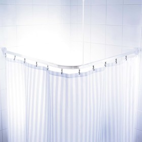 RIDDER Riel de cortina de ducha universal blanco 1