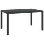 Mesa de jardín de aluminio y WPC negra 150x90x74 cm en Mesas de jardín | Comprar online en Foro24