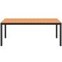 Mesa de jardín de aluminio y WPC marrón 185x90x74 cm