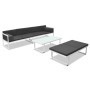 Set de muebles de jardín 4 piezas y cojines aluminio negro en Conjuntos de jardín | Comprar online en Foro24
