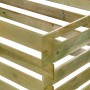 Compostador de tablas de madera de pino impregnada 180x90x90 cm
