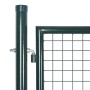 Puerta de valla de acero 306x125 cm verde