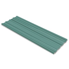 Panel para tejado acero galvanizado verde 12 unidades