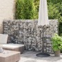 Muro de gaviones con cubiertas acero galvanizado 300x50x150 cm
