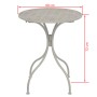 Mesa y sillas bistró de jardín 3 piezas acero gris