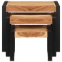 Mesas apilables 3 uds madera maciza con acabado de sheesham de vidaXL, Mesas auxiliares - Ref: Foro24-321552, Precio: 109,07 ...