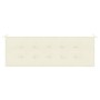 Cojín de banco de jardín tela Oxford blanco crema 150x50x4 cm