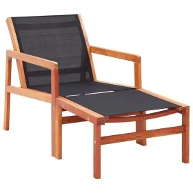 Garden chair with eucalyptus wood and textilene footrest by vidaXL, Garden chairs - Ref: Foro24-48702, Price: 136,34 €, Disco...