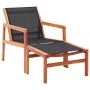 Gartenstuhl mit Eukalyptusholz und Textilene-Fußstütze von vidaXL, Gartenstühle - Ref: Foro24-48702, Preis: 136,34 €, Rabatt: %