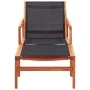 Garden chair with eucalyptus wood and textilene footrest by vidaXL, Garden chairs - Ref: Foro24-48702, Price: 136,34 €, Disco...