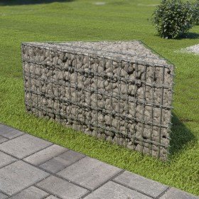 Arriate de gaviones de acero galvanizado 75x75x50 cm en Maceteros y jardineras | Comprar online en Foro24