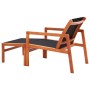 Silla de jardín con reposapiés madera de eucalipto y textilene de vidaXL, Sillas de jardín - Ref: Foro24-48702, Precio: 123,27 €